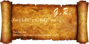 Gellért Róza névjegykártya